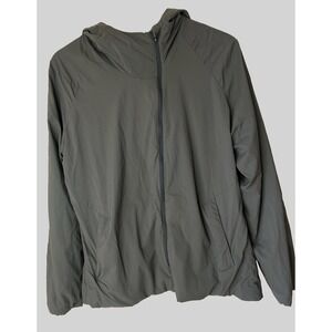 Icebreaker women's hooded zip wool lined jacket sporty active running Size L